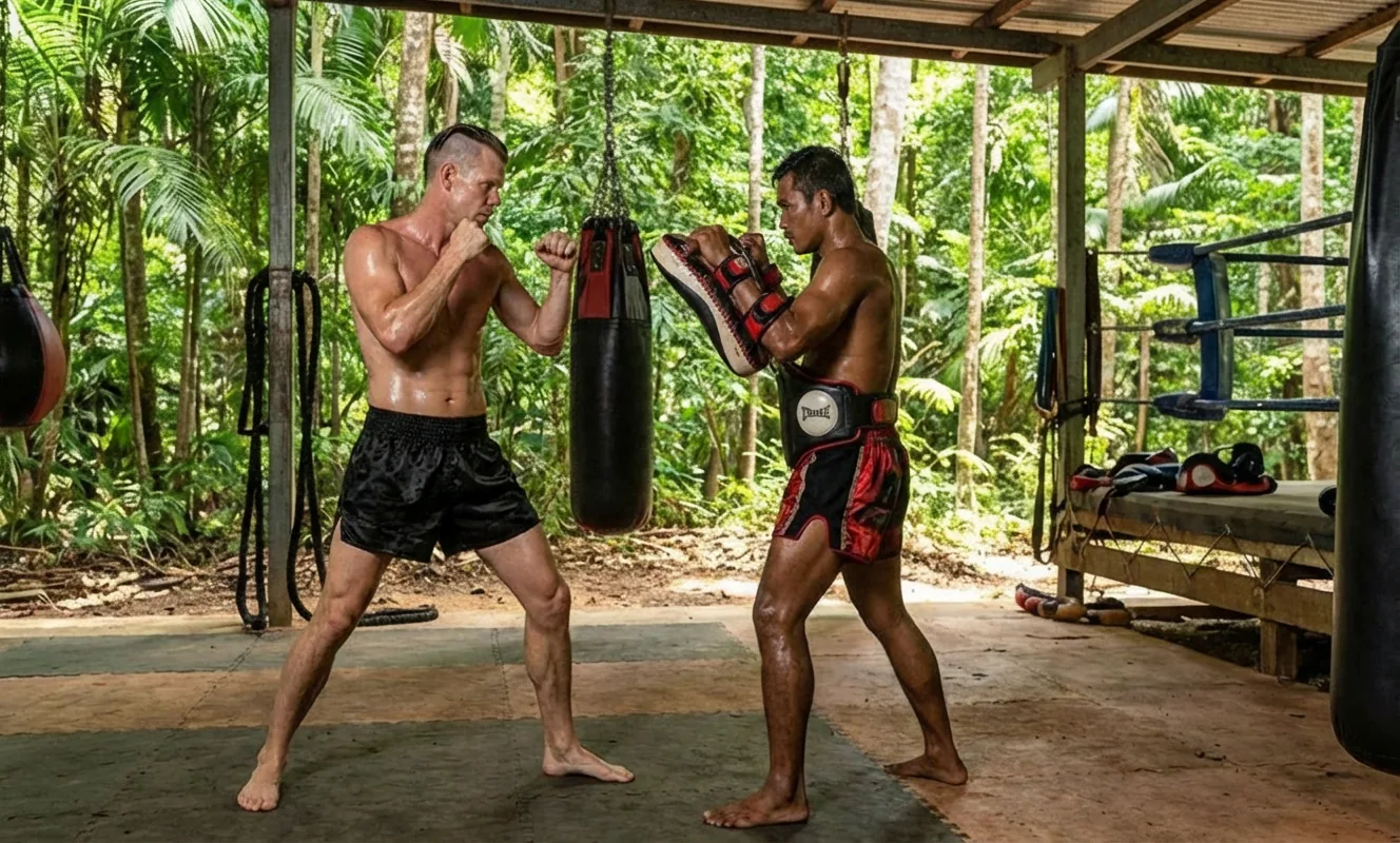 Guest trainer session at Daintree Thai Boxing